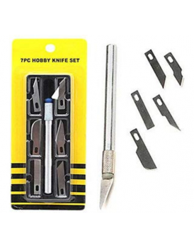 7 Pcs Hobby Chrome Knife Set